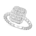 Rectangle Cluster Statement Ring (3/4 ct. )