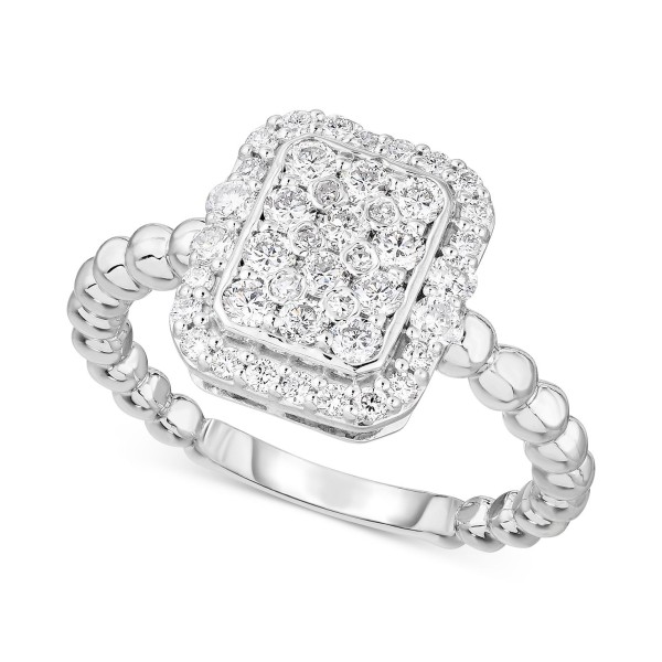 Rectangle Cluster Statement Ring (3/4 ct. )