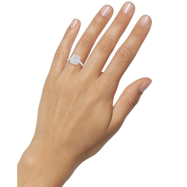 Rectangle Cluster Statement Ring (3/4 ct. )