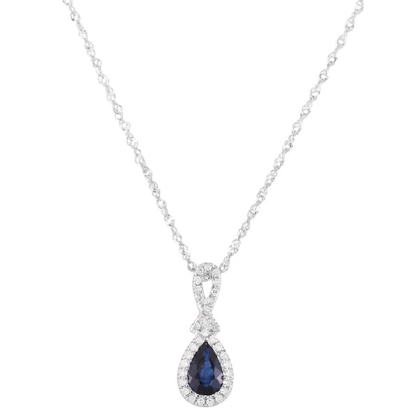 Pendant Necklace in 14k White Gold 16