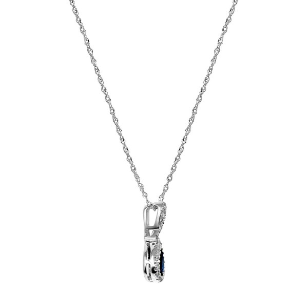 Pendant Necklace in 14k White Gold 16