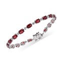 Rhodolite (10-3/8 ct. ) & White (3/4 ct. ) Bracelet