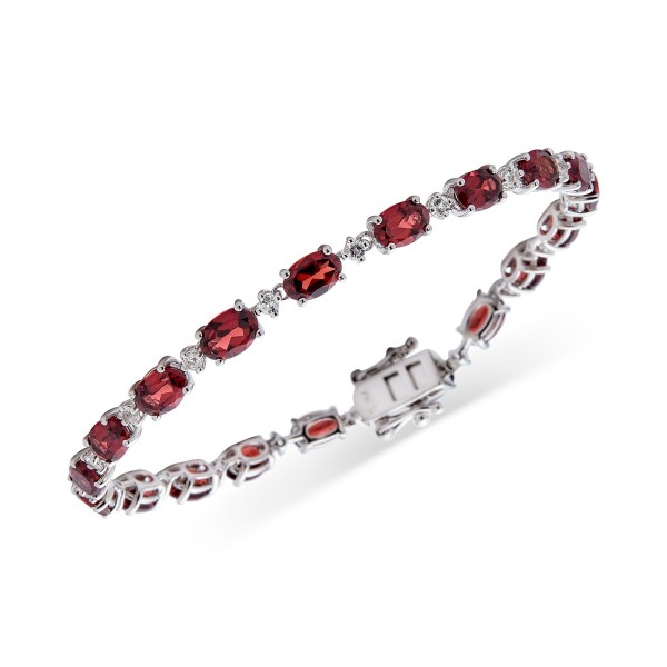 Rhodolite (10-3/8 ct. ) & White (3/4 ct. ) Bracelet