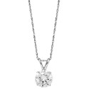 14k White Gold Necklace Cubic Round Pendant (2-1/6 ct. )