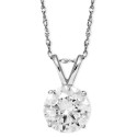 14k White Gold Necklace Cubic Round Pendant (2-1/6 ct. )