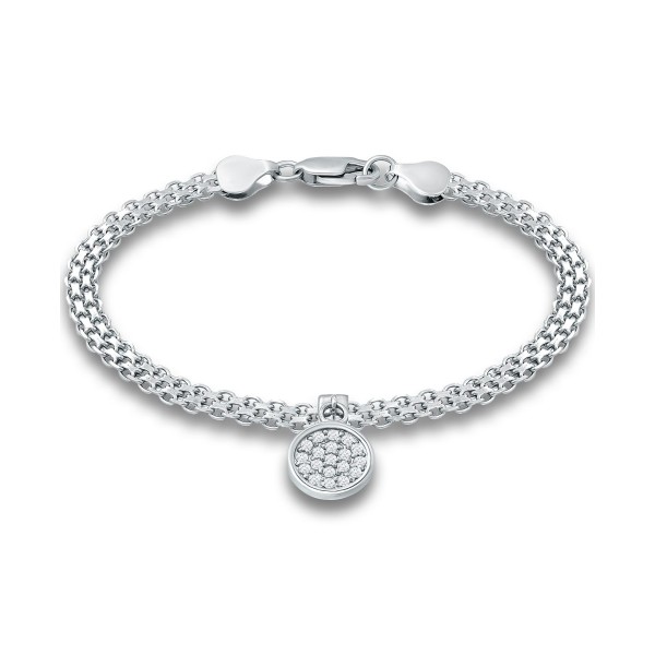 Cubic Disc Charm Chain Bracelet