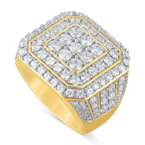 Men's Cluster Ring (5 ct. ) in 10k Gold