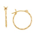 Twist Hoop Earrings in 10k Gold 5/8