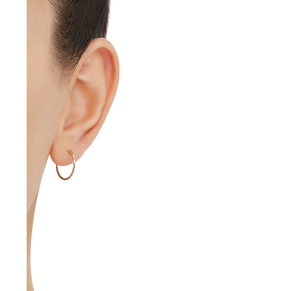 Twist Hoop Earrings in 10k Gold 5/8