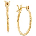 Twist Hoop Earrings in 10k Gold 5/8