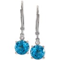 Blue (3-1/3 ct. ) & Drop Earrings in 14k Gold