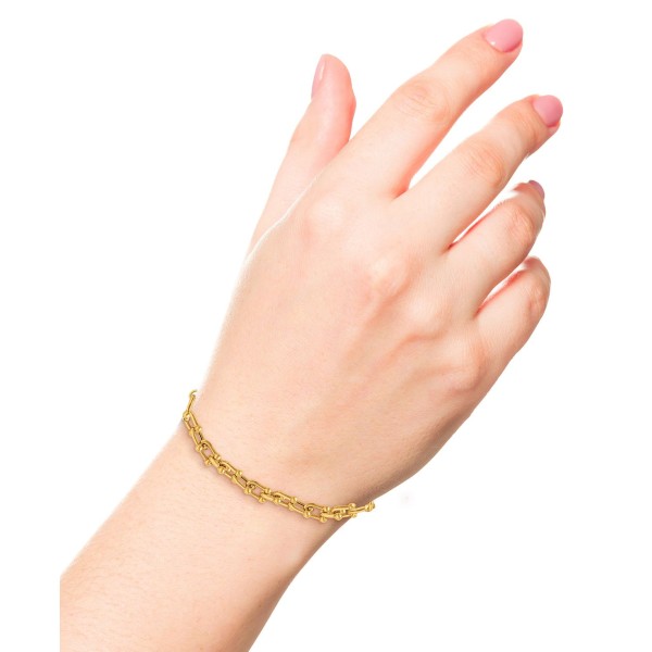 Polished U Chain Bracelet in 18k Gold-Plated