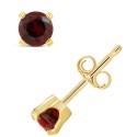 Gemstone Stud Earrings in 14K Yellow Gold