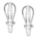 Baguette Hoop Earrings (1/2 ct. ) in 14k White or Yellow Gold