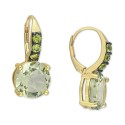 Quartz (11-5/8 ct. ) & Peridot (3/4 ct. ) Drop Earrings in 18k Gold-Plated