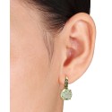 Quartz (11-5/8 ct. ) & Peridot (3/4 ct. ) Drop Earrings in 18k Gold-Plated