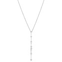 Vertical Line Lariat Necklace (1/3 ct. ) in 10k White Gold 17