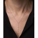 Vertical Line Lariat Necklace (1/3 ct. ) in 10k White Gold 17