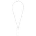 Vertical Line Lariat Necklace (1/3 ct. ) in 10k White Gold 17