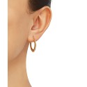 Twist-Look Oval Hoop Earrings in 14k Gold