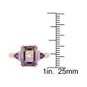 Ametrine (3-1/4 ct. ) Amethyst (1/5 ct. ) & (1/20 ct. ) Statement Ring in Gold-Plated