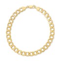 Men's Beveled Chain Bracelet in 10k Gold