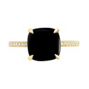 Onyx & (1/20 ct. ) Ring in 14k Gold