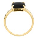 Onyx & (1/20 ct. ) Ring in 14k Gold