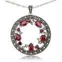 (2-3/8 ct. ) & Marcasite Pendant on 18