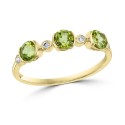 Peridot (7/8 ct. ) & (1/20 ct. ) Ring in 14k Gold