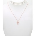 Open Cross Pendant Necklace (1/20 ct. ) in 14K Yellow White or Gold