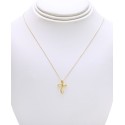 Open Cross Pendant Necklace (1/20 ct. ) in 14K Yellow White or Gold