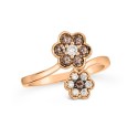 Chocolate & VanillaRing (3/8 ct. ) in 14k Yellow or White Gold