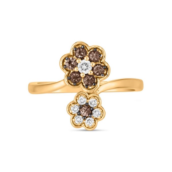 Chocolate & VanillaRing (3/8 ct. ) in 14k Yellow or White Gold