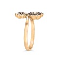 Chocolate & VanillaRing (3/8 ct. ) in 14k Yellow or White Gold