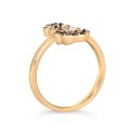 Chocolate & VanillaRing (3/8 ct. ) in 14k Yellow or White Gold