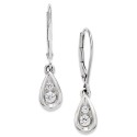 Teardrop Earrings in 14k White Gold (1/4 ct. )