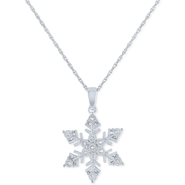 Snowflake Pendant Necklace (1/10 ct. )