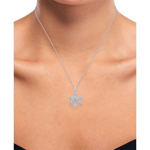 Snowflake Pendant Necklace (1/10 ct. )