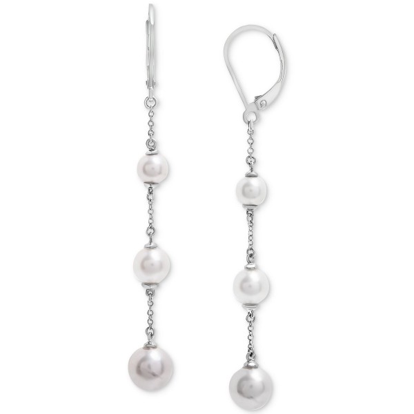 Cultured (5-7mm) Graduated Linear Drop Earrings