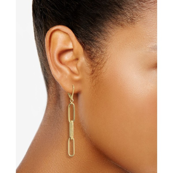 Polished & Textured Multi- Drop Earrings in 14k Gold