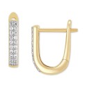 Oval Hoop Earrings (1/8 ct. ) in 14k Gold-Plated