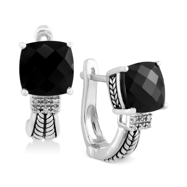 Black Onyx (3-1/2 ct. ) and Earrings