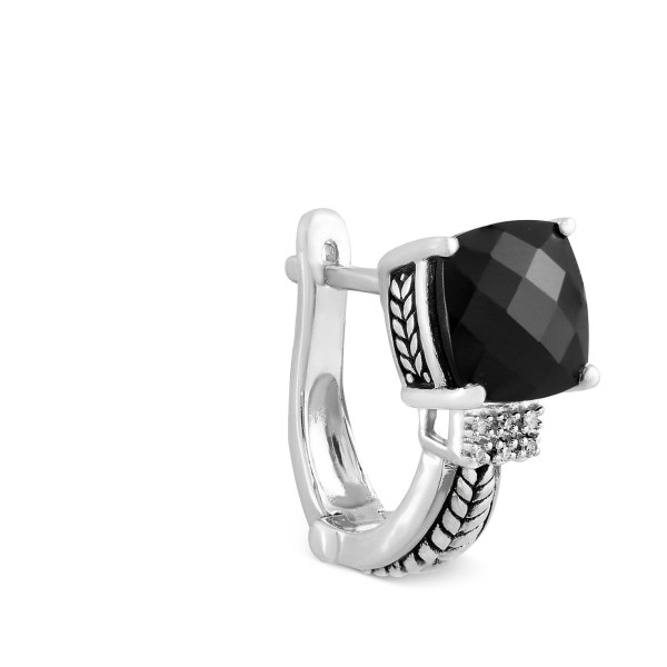 Black Onyx (3-1/2 ct. ) and Earrings