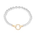 Cultured (4mm) Circle Clasp Bracelet