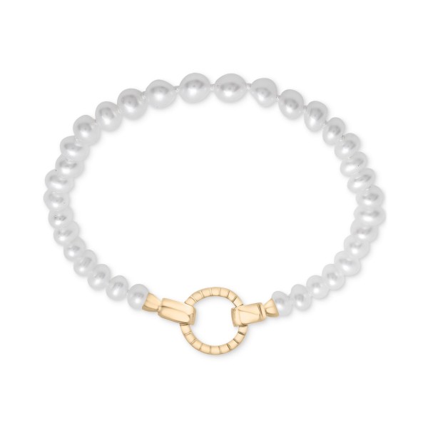 Cultured (4mm) Circle Clasp Bracelet