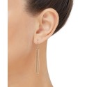 Polished Oblong Drop Earrings in 14k Gold