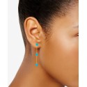 Turquoise (5mm) Drop Earrings in 14k Gold