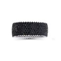 Black Spinel Pave Eternity Ring