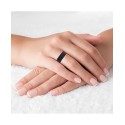 Black Spinel Pave Eternity Ring